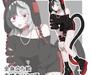 汎用立ち絵！黒猫モチーフの女の子販売します 表情差分23種！TRPGなどに イメージ1