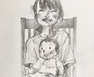 大切な方の優しい笑顔を鉛筆スケッチ致します お写真を優しい雰囲気のある作風にスケッチします。 イメージ3
