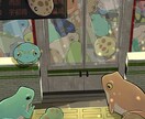 カエル・爬虫類と暮らす日常風景をお描きします 大きなカエルと共に暮らす日常風景をコンセプトにしたイラスト イメージ5
