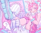 かわいさを100％伝える女の子のイラスト描きます キャラクターの魅力を伝えるお手伝いを精一杯いたします！ イメージ7