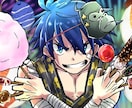 少年漫画風のカッコイイ1枚絵描きます 躍動感がありカッコイイ配信画面や動画のサムネイルを描きます！ イメージ10
