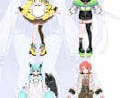 Vtuberキャラデザ～モデリング全行程制作します Live2Dモデル・パーツ分け・ロゴ・SDキャラまで全部込！ イメージ6