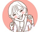 シンプルカラーの似顔絵描きます シンプルかわいい!アイコンにぴったり！ イメージ3