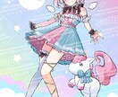 元気で明るい！映えるポップな全身絵を制作しますます アイコンや立ち絵、キャラクターデザインもOK！ イメージ4