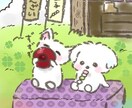 絵本から飛び出したようなイラスト描きます 即納！1枚1000円～！ほんわかイラストに仕上げます！！ イメージ3