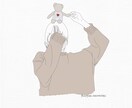 最短即日納品！ゆるくて可愛い線画を描きます ゆるくて可愛い線画で世界に1枚のアートをお描きします。 イメージ5