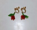 ビーズ手芸のアクセサリーを販売します ブローチ2つとイヤリング4つです。 イメージ5