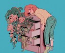 ローファイな女の子と植物のイラスト描きます 小説雑誌の扉絵経験あり。イマドキの人に響くローファイイラスト イメージ4