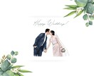 結婚式アイテムに使用するデジタルイラスト作成します オリジナルイラストで2人の結婚式を創り上げるお手伝い♪ イメージ1