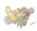 お花のようにやさしい雰囲気の女の子描きます 花や空の色を取り入れた色合いがこだわりです。 イメージ3