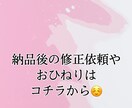 納品後の修正依頼・おひねりページでございます 納品後のお客様都合での修正依頼や、おひねりのページです！ イメージ1