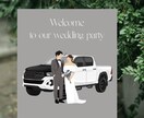 結婚式ウェルカムボード| 韓国風イラスト作成します ウェルカムボード・結婚式アイテム・記念日にも イメージ4