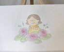 水彩画のふんいき似顔絵を描きます お部屋に飾ったり、贈り物にも♡温かみのある、ふんいき似顔絵♡ イメージ8