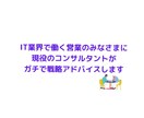 IT営業向け　担当顧客の攻略プランアドバイスします 現役コンサルが受注率アップのお手伝い！！ イメージ1