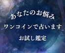 お試し鑑定　仕事・恋愛・人間関係の悩みを占います ワンコインでジャンルを問わず総合的にお悩みに寄り添います イメージ1