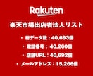 営業リスト 楽天市場出店リストを即納いたします 40,693件｜営業用法人データ 電話番号・一部メール含む イメージ2