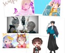 アイコン、ヘッダー、サムネ等のイラスト作成します 柔らかい色彩でキャラクターを彩ってみませんか イメージ1
