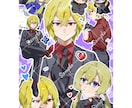 キャラ詰め合わせイラストを描きます 一次創作キャラクターを詰め合わせたイラストを制作します イメージ5