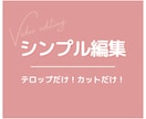 テロップだけ！カット割だけ！簡単動画編集承ります 低予算で必要なところだけお手伝い致します☆ イメージ1