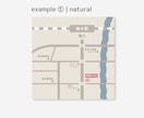 ナチュラルなデザインの地図を作成いたします 他のテイストもご相談ください♩ イメージ2