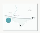 シンプルでおしゃれな簡易マップ（地図）を作成します 初めての依頼でも安心／必要な情報はチェックリストでご案内❁ イメージ2