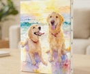 うちの子ペット似顔絵を水彩画キャンバスで制作します 犬・猫・うさぎ・人｜プレゼント・メモリアルにどうぞ イメージ5