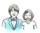 結婚式用の似顔絵描きます お二人の素敵なところ、全部そのままイラストにします。 イメージ2