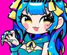2000円で⚡カラフルでポップなアイコン描きます 個性的なアイコンが欲しい方に⚡キャラデザも可 イメージ3