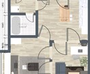 パース作成します！アパート、マンション、一軒家ます 平面図をみても、実際どう見えるの？不安を形にします！ イメージ7