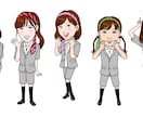お客様のお写真をもとに似顔絵ミニキャラを作成します SNSに！法人様のホームページに！下書き修正3回までOK！ イメージ4