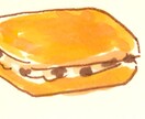 チラシや名刺にかわいい食べ物イラストを描きます ゆるさ倍増！パン教室講師がおいしそうな食べ物を描きます！ イメージ1