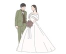 ずっと愛せるウェディングイラストお描きします 特別な日のあとも、インテリアになれるイラスト イメージ4