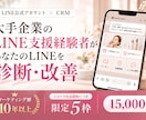 限定5枠｜LINE公式アカウントの価値最大化します マーケティング・CRM視点で課題と改善策を分析・ご提案します イメージ1