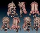オリジナルキャラクターをフィギュア化します イラストから原型データを作成、3Dプリンター出力も可能です イメージ2