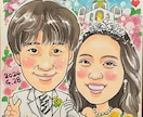 結婚祝い・ウェルカムボードに手描き似顔絵描きます 世界に一枚だけの手描き似顔絵♡おまかせ背景無料！！ イメージ3