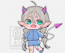 完成品⭐︎立ち絵⭐︎デフォルメ⭐︎販売します 背景は単色塗りと透過の2種ご用意します イメージ1