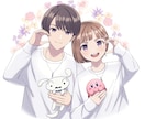 結婚式・結婚のお祝い♡お二人のイラストを作成します お二人の似顔絵、記念イラストを作成します！ イメージ3