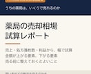 薬局の売却相場を試算してレポートにします 仲介実務を知る薬局経営者が、数字の見方まで解説します イメージ1