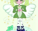 かわいい女の子をシンプルに描きます ゆめかわシンプル絵です。きらきらした女の子を描きます イメージ3