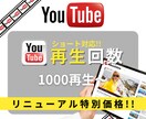 YouTube再生回数増加させます ショート動画対応可能"特別価格"50名様限定‼︎ イメージ1