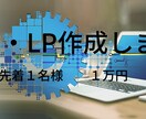 低価格でLP制作いたします ココナラでの実績がないため低価格で対応致します イメージ1