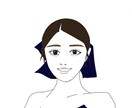 シンプルテイストな似顔絵を作成いたします 頂いたお写真からモノトーンベースのイラストを作成します イメージ1