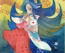 【年賀ハガキにできます】コミック系水彩画描きます。 イメージ3