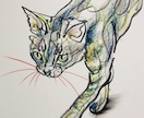 あなたのペットをドローイングでお描き致します 一筆入魂❗️エモーショナルなアート作品を貴方に☆ イメージ4