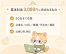 WEBリサーチ＋Excelリスト化を代行します 50社まで3,000円/通常2日目安/出典URL併記 イメージ6