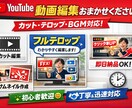 格安でYouTube用の動画編集承ります 10分以上15分未満の動画の場合オプションからお選びください イメージ1