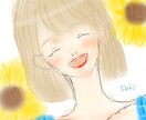 SNSのアイコンや似顔絵を描きます ふんわりとしていますが、凛としているようなイラストです。 イメージ3