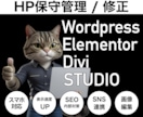WordPress｜HP｜保守管理＆修正いたします Elementor｜STUDIOサイト保守＆修正サポート イメージ1