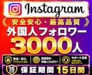 Instagram✦フォロワー３千人増加します インスタ保証１５日｜維持率８０%以上保証｜振分け対応可 イメージ1