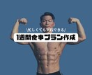 あなただけの1週間食事プラン作成します 忙しくても実践できる！オリジナルメニューをご提案します！ イメージ1